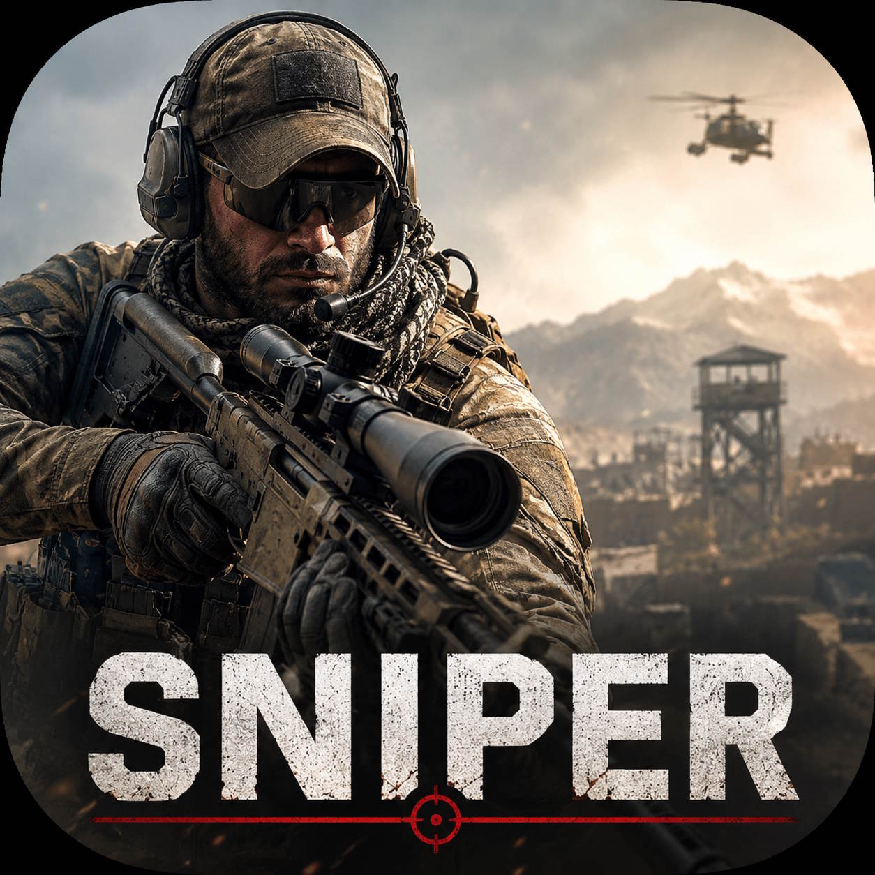 Sniper VR gameplay — aiming down the scope of a rifle